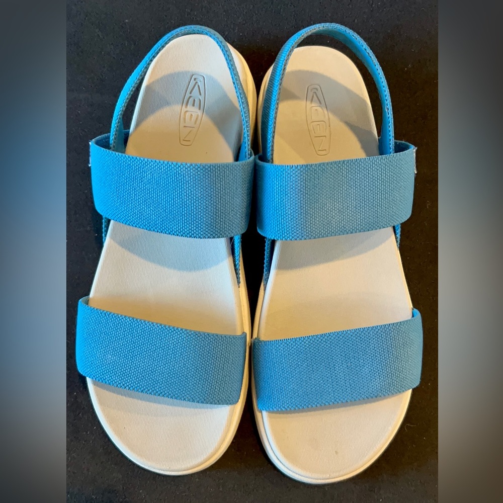 KEEN Ladies Elle Backstrap Sandal Teal Blue Slip On - Women's Size 10